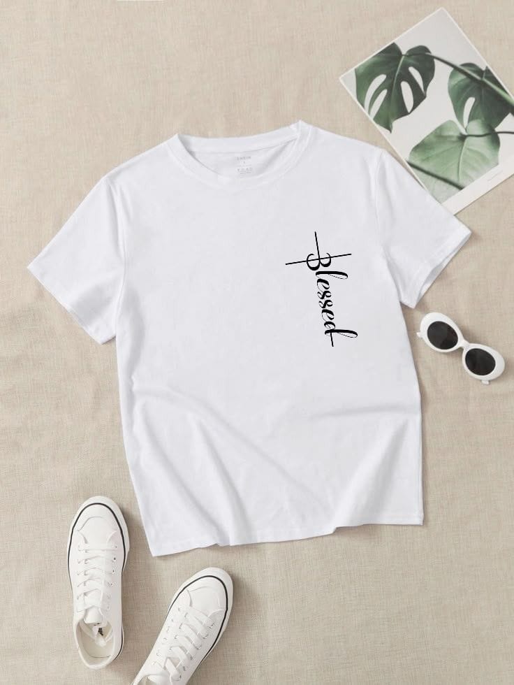 Blessed white T-shirt