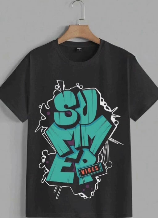 Summer Vibes Black T-Shirts