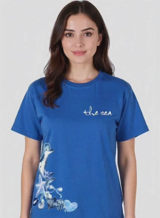 Whale Nature Blue Tshirts