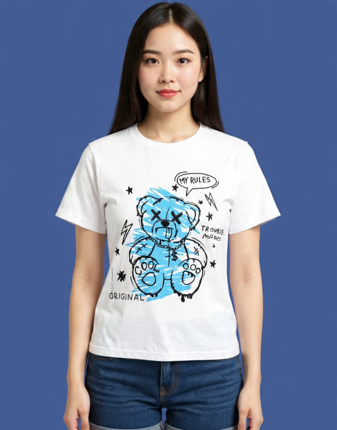 Trouble Maker Blue Bear T-Shirt