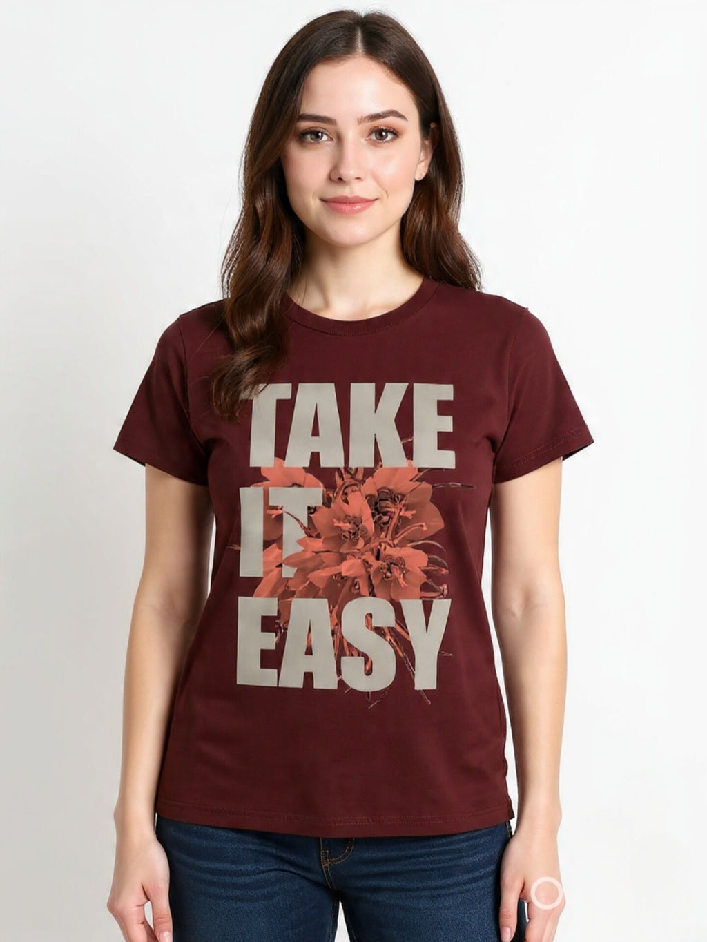 Take it Easy Maroon Tshirts