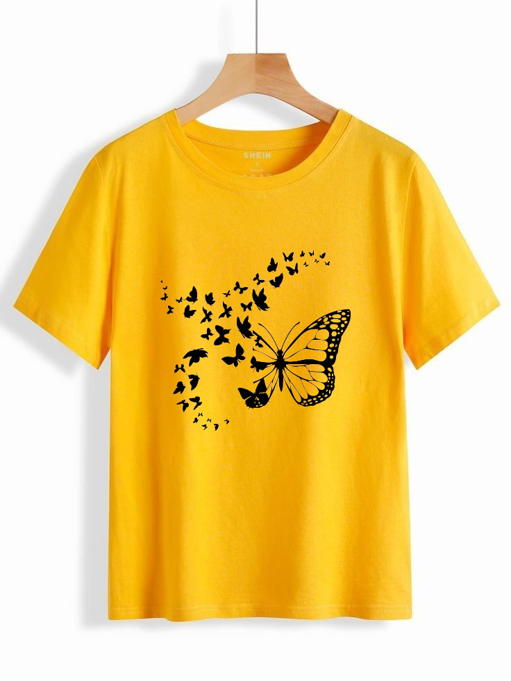 Butterfly yellow T-shirt